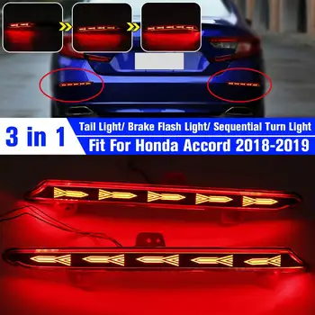 NEW 2PCS Car LED Rear Bumper Reflector Brake Sequential Turn 3 in 1 Lights Lamp Fit For Honda Accord 2018-2019
NEW 2PCS Car LED Rear Bumper Reflector Brake Sequential Turn 3 in 1 Lights Lamp Fit For Honda Accord 2018-2019