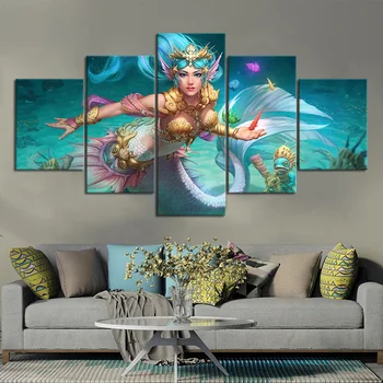 5 Piece SMITE Video Game Figure Mermaid Game Poster Wall Art Picture Home Decor Wall Sticker Artwork Canvas Painting for Gift
5 Piece SMITE Video Game Figure Mermaid Game Poster Wall Art Picture Home Decor Wall Sticker Artwork Canvas Painting for Gift