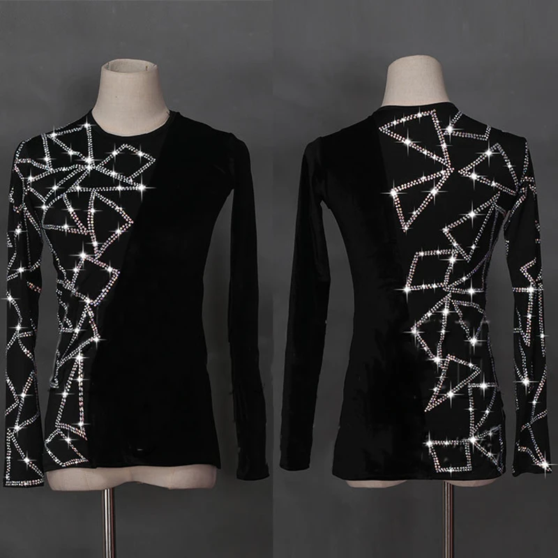 Latin Dance Shirts Men Flamenco Long Sleeve Round Neck Sequin Middle East Diamond Tops Ballroom Shirt Performance Wear DN1949
Latin Dance Shirts Men Flamenco Long Sleeve Round Neck Sequin Middle East Diamond Tops Ballroom Shirt Performance Wear DN1949