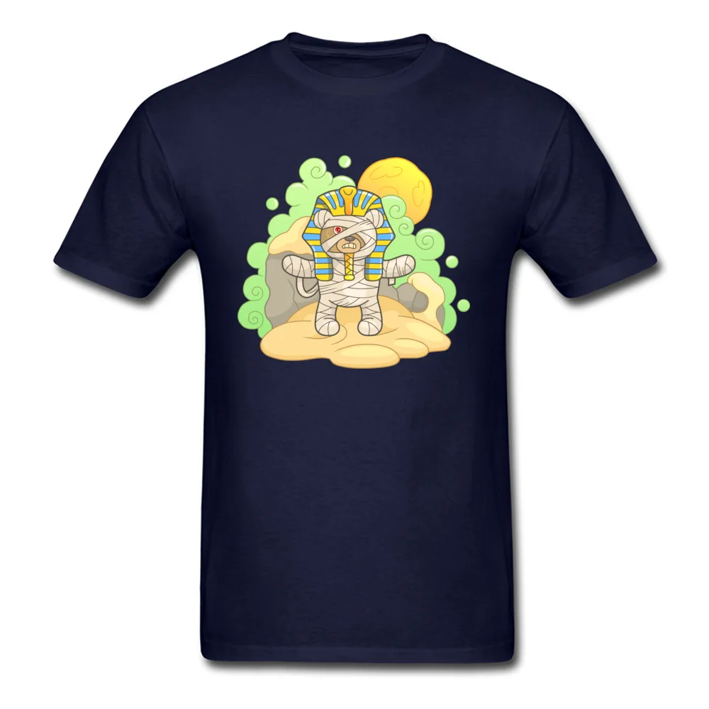 Mummy teddy bear Normal Summer Fall 100% Cotton O-Neck Men Tops Shirt Funny Tops Tees Graphic Short Sleeve Tshirts Mummy teddy bear navy