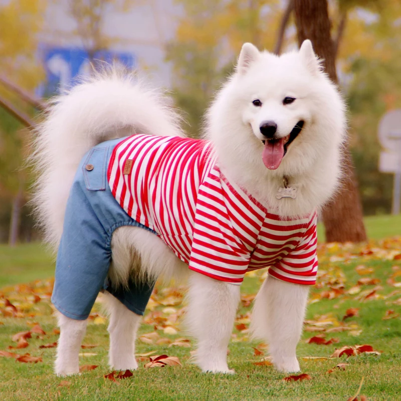 Bigeyedog Big Dog Clothes Large Dog Clothing Jumpsuit Pajamas Stripe Coat Overalls Golden Retriever Samoyed Labrador Pet Costume
Bigeyedog Big Dog Clothes Large Dog Clothing Jumpsuit Pajamas Stripe Coat Overalls Golden Retriever Samoyed Labrador Pet Costume