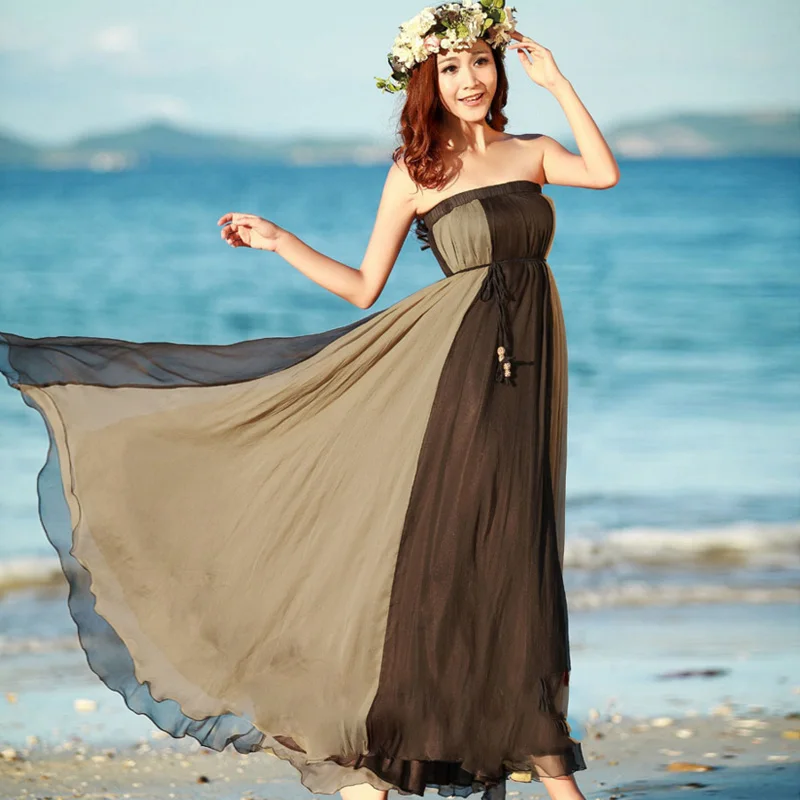 Large size Bohemian Strapless dress women summer sundress 2018 sleeveless tunic beach long maxi dress robe boho chic plus size
Large size Bohemian Strapless dress women summer sundress 2018 sleeveless tunic beach long maxi dress robe boho chic plus size