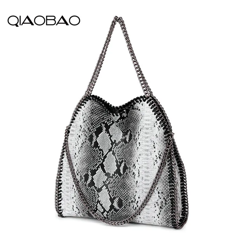 QIAOBAO Lady Snake Pattern Chain Leather Bag Women Messenger Shoulder Bags Bolsa Feminina Carteras Mujer handbags Women's Totes
QIAOBAO Lady Snake Pattern Chain Leather Bag Women Messenger Shoulder Bags Bolsa Feminina Carteras Mujer handbags Women's Totes