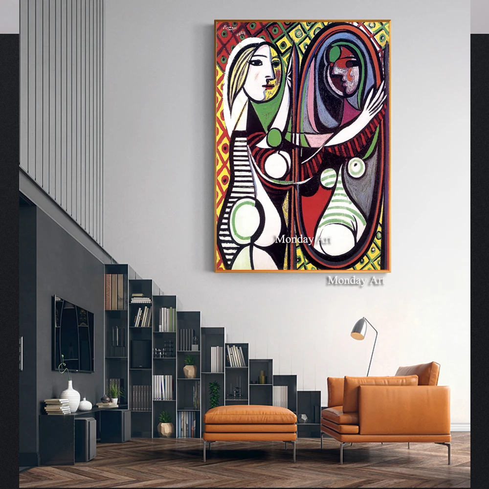 Handmade Mirror Woman Picasso Abstract Portrait Paintings Canvas Painting Wall Art Picture for Living Room Home Decor Pictures
Handmade Mirror Woman Picasso Abstract Portrait Paintings Canvas Painting Wall Art Picture for Living Room Home Decor Pictures
