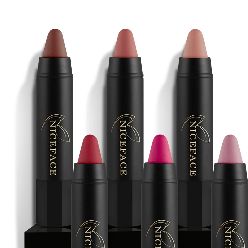 NICE FACE Sexy Beauty Makeup Matte Lipstick High Crayons Moisturizer Smooth Lip Stick Pigment Nude Lips Makeup Cosmetics Tools
NICE FACE Sexy Beauty Makeup Matte Lipstick High Crayons Moisturizer Smooth Lip Stick Pigment Nude Lips Makeup Cosmetics Tools
