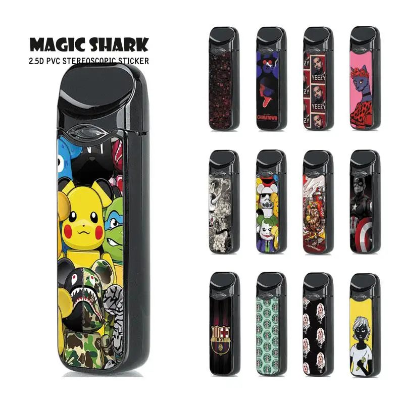 Magic Shark American Captain Green Fur China Town Pikachu Cat PVC Sticker Case Cover Film for Smok Nord
Magic Shark American Captain Green Fur China Town Pikachu Cat PVC Sticker Case Cover Film for Smok Nord