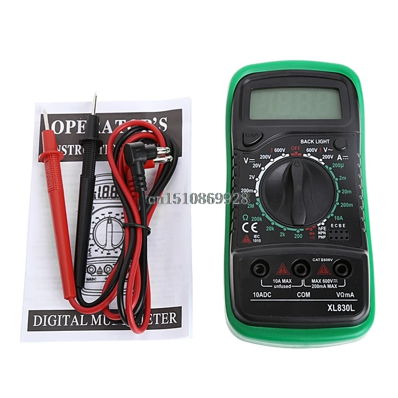 Multimeter Temperature Meter Handheld LCD Digital Multimeter Tester XL830L Without Battery
Multimeter Temperature Meter Handheld LCD Digital Multimeter Tester XL830L Without Battery