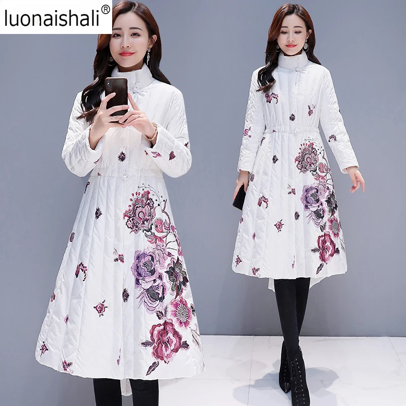 Warm Winter Parkas stand collar A-line style Jacket Women floral Printing Padded Coat 2019 Fashion Down Outerwear Casaco Femme
Warm Winter Parkas stand collar A-line style Jacket Women floral Printing Padded Coat 2019 Fashion Down Outerwear Casaco Femme