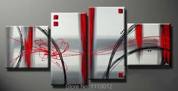 New Modern Red White Knife Line Letter Flower Oil Painting On Canvas Abstract 4 Panel Sets Home Wall Arts Decor For Living Room
New Modern Red White Knife Line Letter Flower Oil Painting On Canvas Abstract 4 Panel Sets Home Wall Arts Decor For Living Room