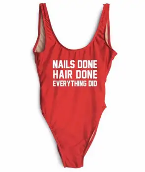 Summer Sexy Backless Swimwear Beachwear NAILS DONE HAIR DONE EVERYTHING DID Girl Swimsuit Bodysuit One Piece Jumpsuit Playsuit
Summer Sexy Backless Swimwear Beachwear NAILS DONE HAIR DONE EVERYTHING DID Girl Swimsuit Bodysuit One Piece Jumpsuit Playsuit