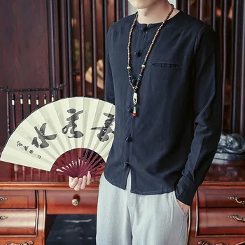 Chinese Style Business Casual Man Shirt Vintage Summer Linen Long Sleeve Fashion Shirts Man Autumn Spring Summer top clothes
Chinese Style Business Casual Man Shirt Vintage Summer Linen Long Sleeve Fashion Shirts Man Autumn Spring Summer top clothes