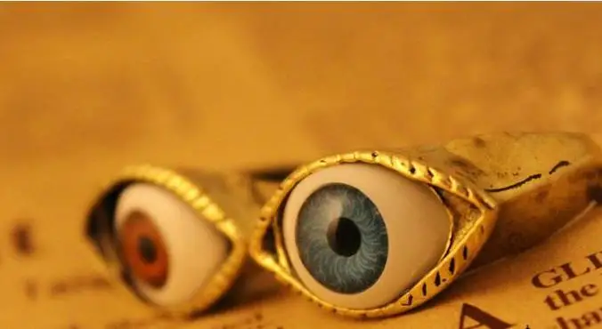 

new fashion Classic Vintage Evil Eye Finger Ring Eyeball Punk Goth Jewellery Halloween Gift Adjustable ring