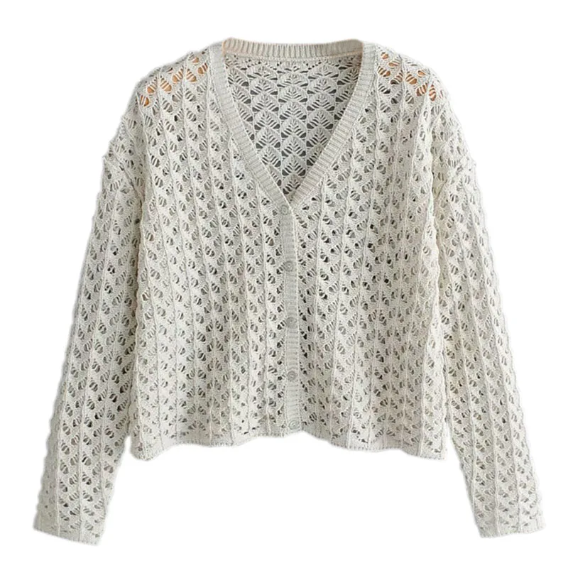 Women Solid Knitted Short Cardigans Hollow Out Sexy V Neck Single Breasted Female Casual Thin Outwear Sweater FFZWT12
Women Solid Knitted Short Cardigans Hollow Out Sexy V Neck Single Breasted Female Casual Thin Outwear Sweater FFZWT12