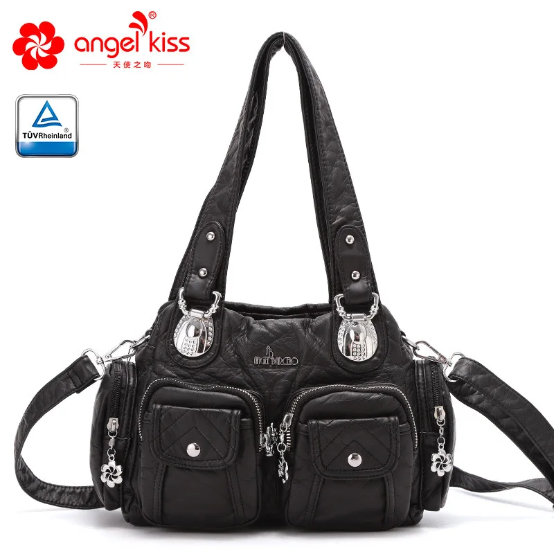 Fashion High Quality Angelkiss Washed PU Leather Handbag Ladies Daily Bag Gift Handbag Large Capacity Shoulder Bags Purse
Fashion High Quality Angelkiss Washed PU Leather Handbag Ladies Daily Bag Gift Handbag Large Capacity Shoulder Bags Purse