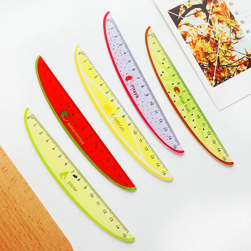 15cm-Cute-Kawaii-Plastic-Ruler-Creative-Fruit-Ruler-For-Kids-Student-Novelty-Item-Korean-Stationery-Free(1)