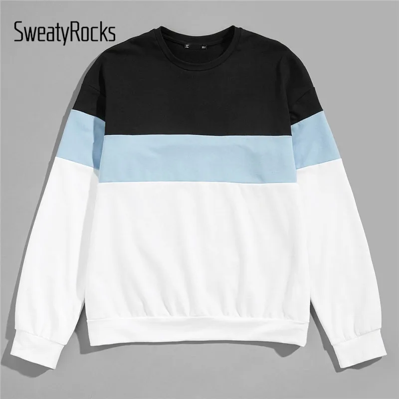 SweatyRocks Men Color-Block Pullover Sweatshirt Streetwear O-Neck Long Sleeve Mens Clothing 2019 New Spring Casual Sweatshirt
SweatyRocks Men Color-Block Pullover Sweatshirt Streetwear O-Neck Long Sleeve Mens Clothing 2019 New Spring Casual Sweatshirt