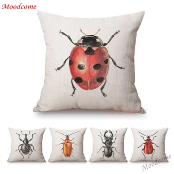 Watercolor Insects Lady Bug Beatle Kid's Room Decorative Throw Pillow Case Nordic Cockroach Longicorn Linen Sofa Cushion Cover
Watercolor Insects Lady Bug Beatle Kid's Room Decorative Throw Pillow Case Nordic Cockroach Longicorn Linen Sofa Cushion Cover