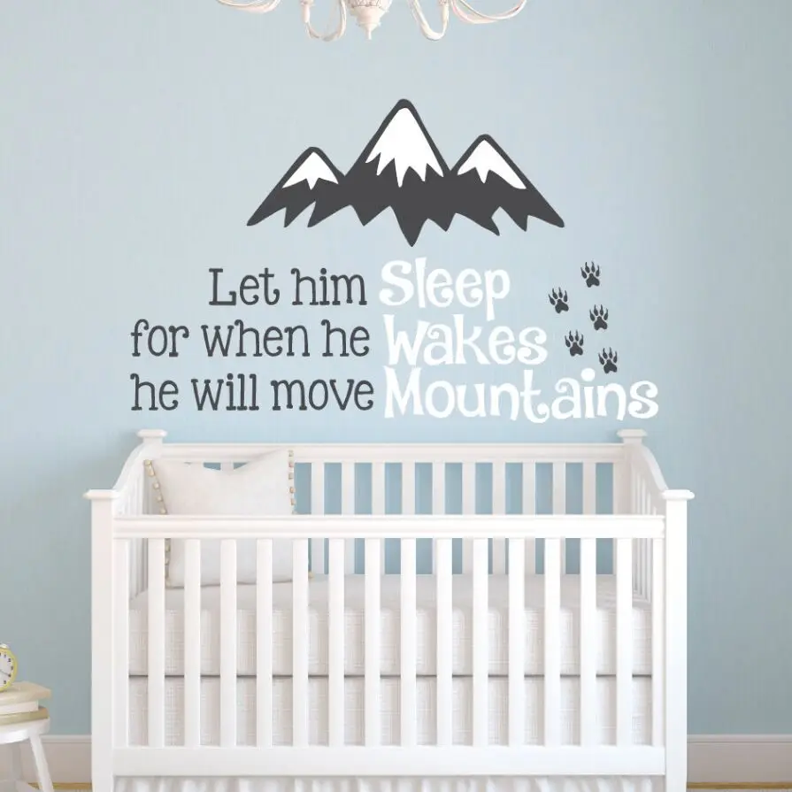 Nursery Decor Vinyl Baby Room Wall Stickers Let Him Sleep Quote Wall Decal Kids Baby Room Wall Art Mural Home Decoration AY0117
Nursery Decor Vinyl Baby Room Wall Stickers Let Him Sleep Quote Wall Decal Kids Baby Room Wall Art Mural Home Decoration AY0117