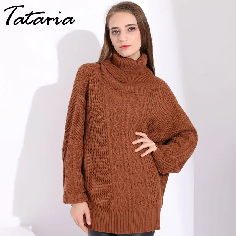 Turtleneck Sweater Women Winter thick Women's Long Sleeve Knitted Loose Turtleneck Women Sweater Oversize Pullover Womens Jumers
Turtleneck Sweater Women Winter thick Women's Long Sleeve Knitted Loose Turtleneck Women Sweater Oversize Pullover Womens Jumers
