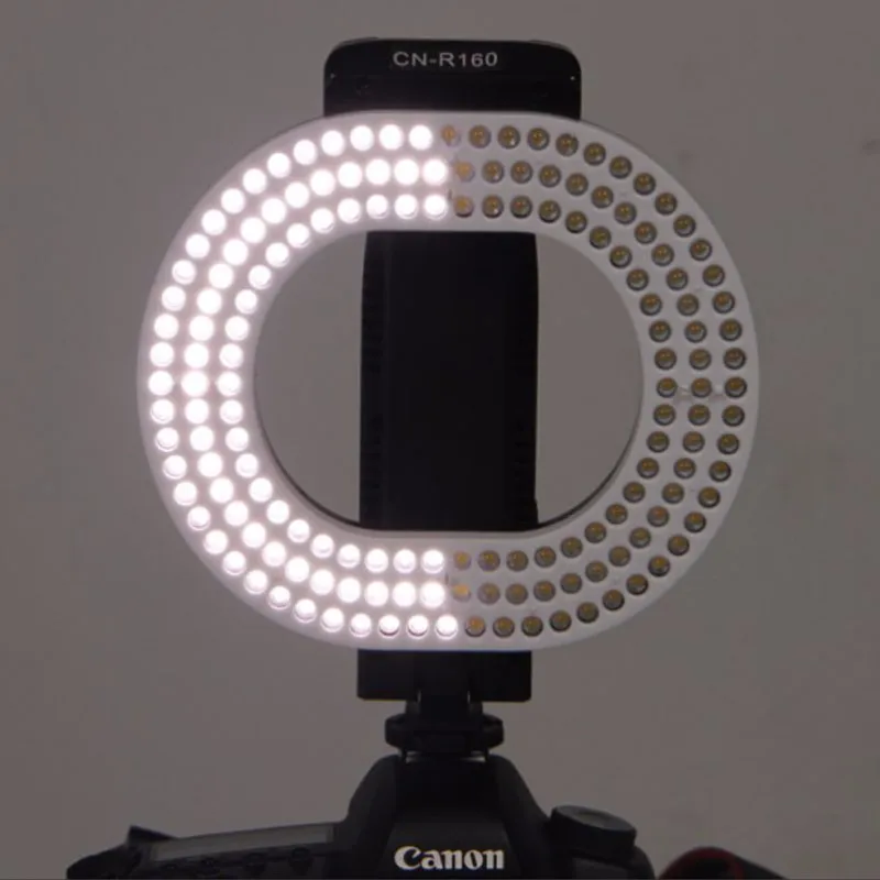 

NanGuang CN-R160 LED Video Light 5600K/3200K Independent dimming ring LED light for Canon Nikon Sony DSLR DV Cameras