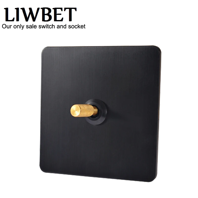 Black color 1 gang 2 way Wall Switch and AC220~250V Stainless steel panel Light Switch with gold color toggle
Black color 1 gang 2 way Wall Switch and AC220~250V Stainless steel panel Light Switch with gold color toggle