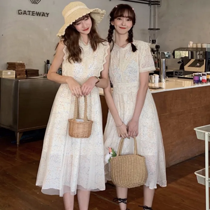 Women's Clothing summer dress women Sweet Chic Floral O-neck Short Sleeve Lace mesh Vest Dresses New ulzzang Beach Style Causal
Women's Clothing summer dress women Sweet Chic Floral O-neck Short Sleeve Lace mesh Vest Dresses New ulzzang Beach Style Causal
