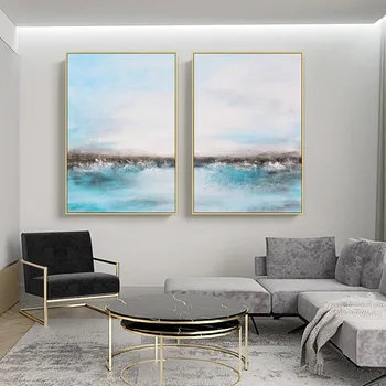 2 Pieces Abstract Blue Seascape Handpainted oil Painting Pictures on Canvas on Canvas Wall Art Pictures Painting for Living room
2 Pieces Abstract Blue Seascape Handpainted oil Painting Pictures on Canvas on Canvas Wall Art Pictures Painting for Living room