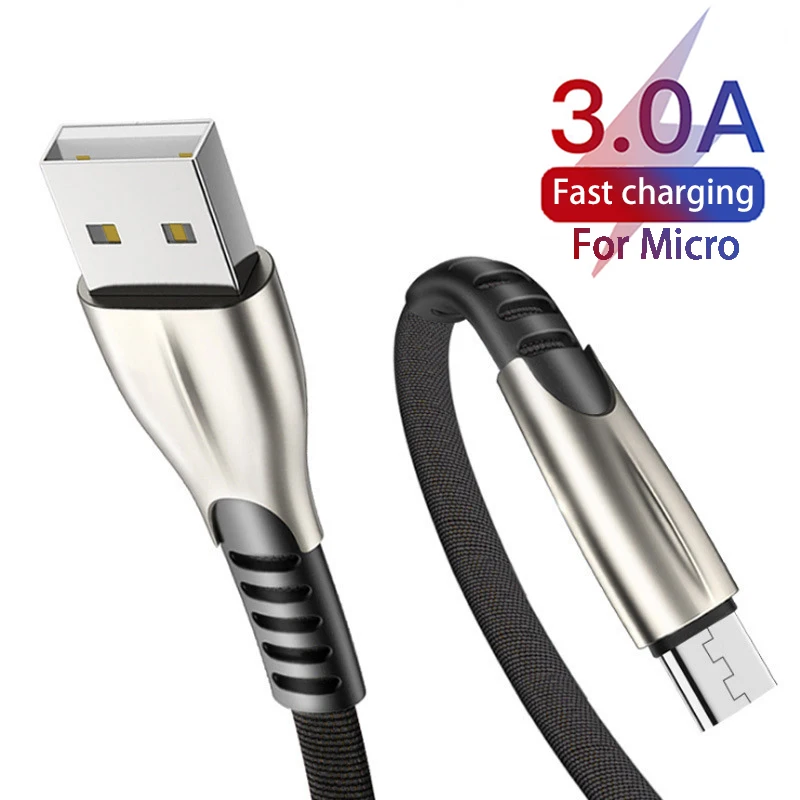 USB Micro Cable 3A Charge Fast Charging data Cable For Samsung Xiaomi redmi Huawei Mobile Charger Micro USB Cable Adapter Cord
USB Micro Cable 3A Charge Fast Charging data Cable For Samsung Xiaomi redmi Huawei Mobile Charger Micro USB Cable Adapter Cord