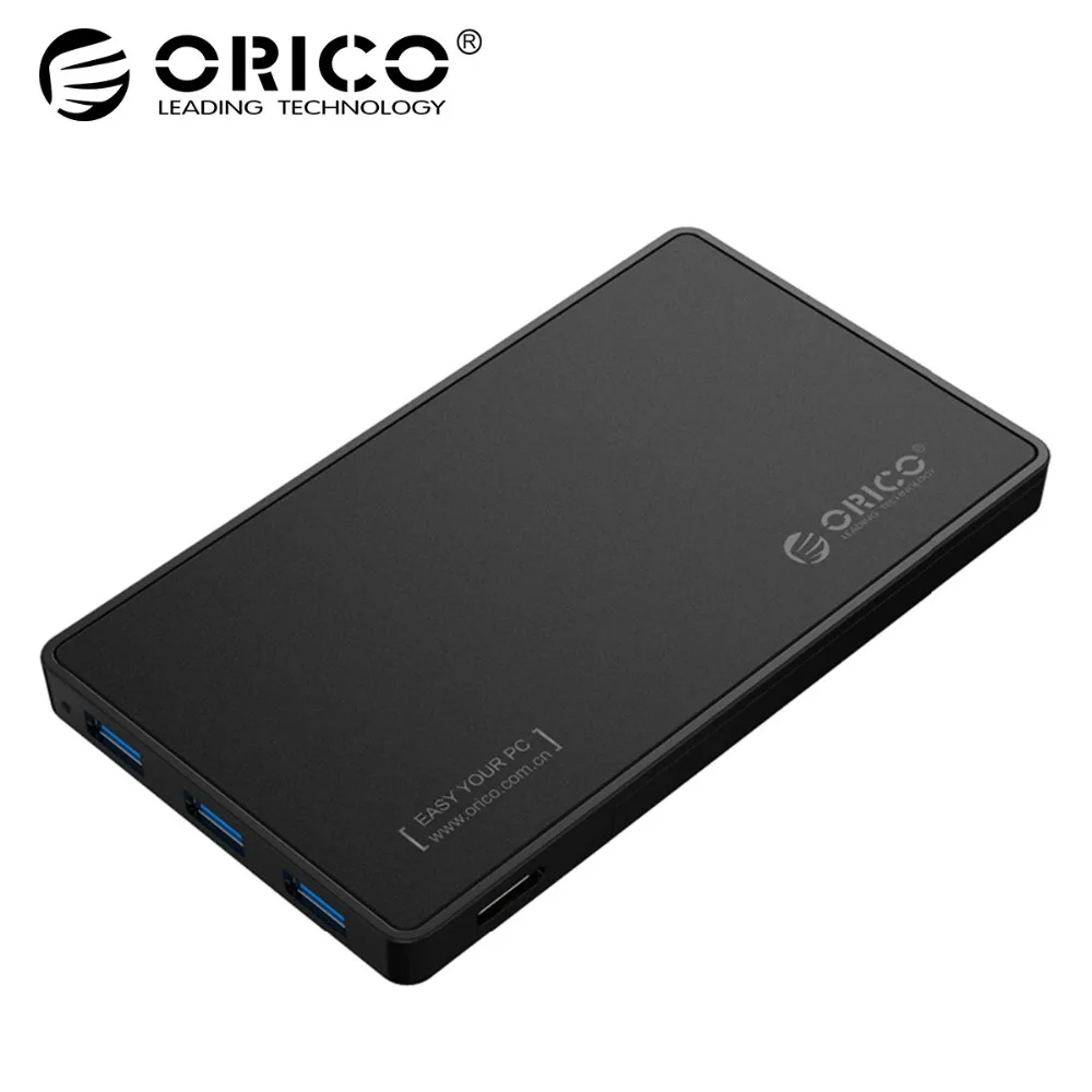 ORICO 2.5 HDD Enclosure USB 3.0 Hard Drive Case with 3 Ports USB3.0 HUB Tool Free Design Driver Not Required with 5V2A Power
ORICO 2.5 HDD Enclosure USB 3.0 Hard Drive Case with 3 Ports USB3.0 HUB Tool Free Design Driver Not Required with 5V2A Power