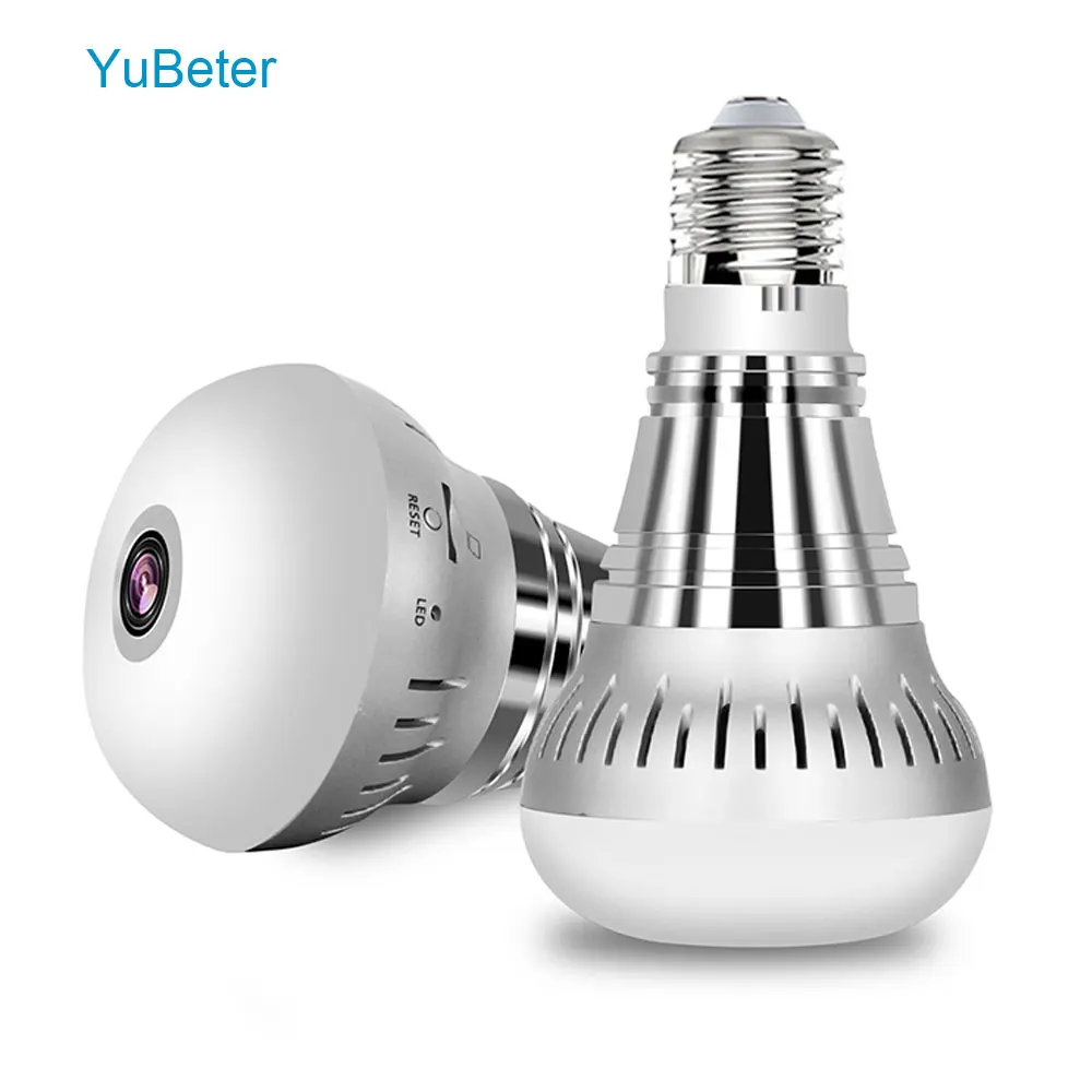 YuBeter 1080P 2MP 360 Panoramic Fisheye Camera Bulb Lamp WiFi IP Camera Surveillance Two Way Audio Infrared Night Vision 1 piece
YuBeter 1080P 2MP 360 Panoramic Fisheye Camera Bulb Lamp WiFi IP Camera Surveillance Two Way Audio Infrared Night Vision 1 piece