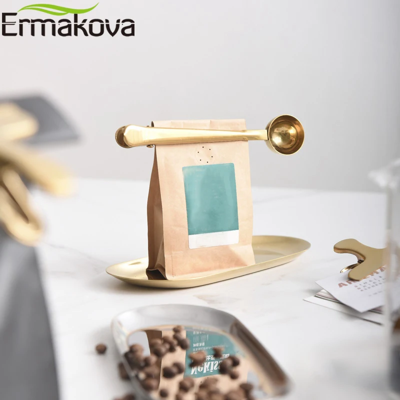 ERMAKOVA Coffee Scoop with Clip Stainless Steel Measuring Scoop Cup Ground Coffee Sugar Tea Scoop Spoon Coffee Tool Gadget
ERMAKOVA Coffee Scoop with Clip Stainless Steel Measuring Scoop Cup Ground Coffee Sugar Tea Scoop Spoon Coffee Tool Gadget