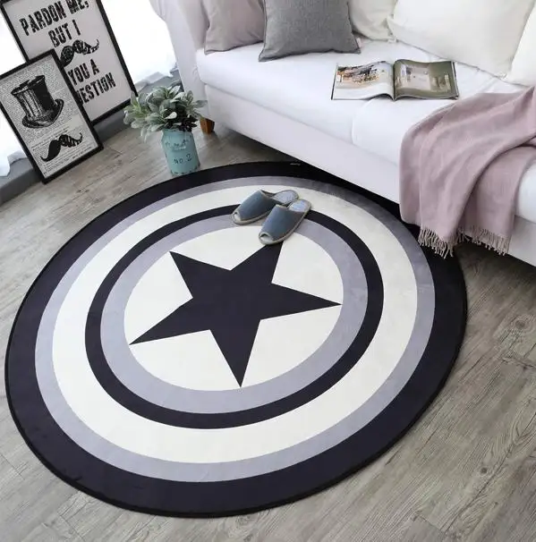 The trend of круглый ковер покрывало Marvel Captain America Shield коврик для гостиной спальни
