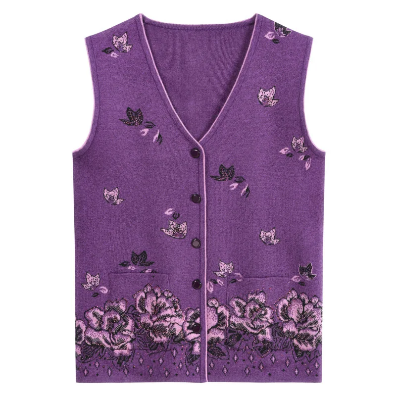Middle Aged Women Kniting Vests Autumn Korean Plus Size Sleeveless Jackets Ladies Single Breasted Casual Print Waistcoat Female
Middle Aged Women Kniting Vests Autumn Korean Plus Size Sleeveless Jackets Ladies Single Breasted Casual Print Waistcoat Female