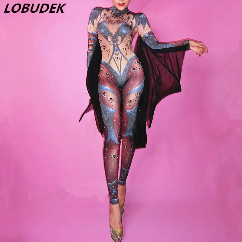Sparkly Crystals Stretch Skinny Jumpsuit Wing Bodysuit Halloween Nightclub Female Role Playing Costume Show Stage Performance
Sparkly Crystals Stretch Skinny Jumpsuit Wing Bodysuit Halloween Nightclub Female Role Playing Costume Show Stage Performance