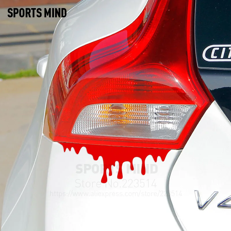 1 Pair SPORTS MIND Funny Blood Waterproof Car Styling Reflective Vinyl Sticker Decal Exterior Accessories For All | Автомобили и