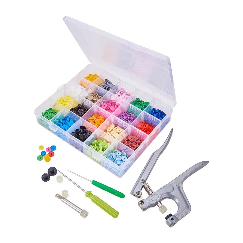 1Set DIY Color Resin Raincoat Buckle Four Button Snap Installation Tool Combination Accessories Creative 2019NEW Hot Practical | Дом и сад