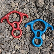 Скалолазание 8-shape нисходитель с изогнутыми ушками раппеллер устройство Белай 50kN скалолазание 8 Кольцо спуск Спасательный Инструмент(China)