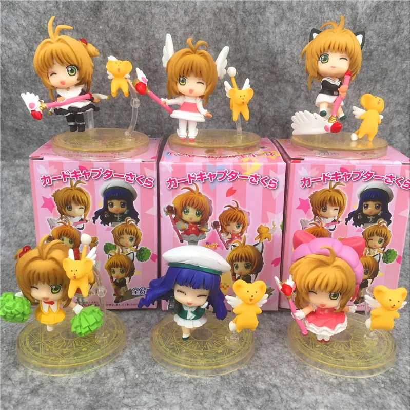 6pcs/lot Anime Cardcaptor Sakura Collector's Edition Action Figure Toys Cardcaptor Sakura Brinquedos Model toys Gifts
6pcs/lot Anime Cardcaptor Sakura Collector's Edition Action Figure Toys Cardcaptor Sakura Brinquedos Model toys Gifts