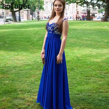 Long Royal Blue Sweetheart Illusion Back Sleeveless Tank Evening Dresses Appliques Arabic Muslim Special Occasion
Long Royal Blue Sweetheart Illusion Back Sleeveless Tank Evening Dresses Appliques Arabic Muslim Special Occasion