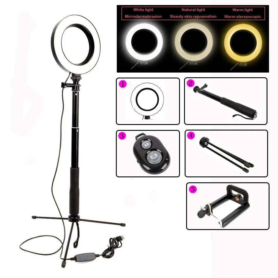Dimmable LED Selfie Ring Light Studio Light Camera Photography Lighting Flash Photo With Tripod For Youtobe Makeup Video Live
Dimmable LED Selfie Ring Light Studio Light Camera Photography Lighting Flash Photo With Tripod For Youtobe Makeup Video Live