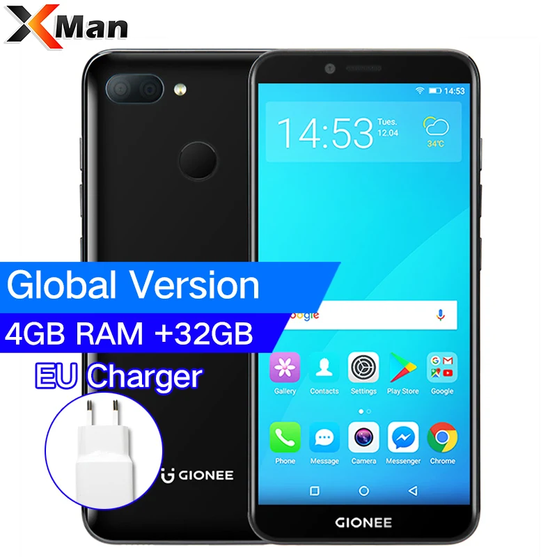 

Original Gionee S11 Lite 4G LTE Smartphone 5.7" 1080P 4GB RAM 32GB ROM Snapdragon MSM8937 Octa-core Android 7.1 Fingerprint ID