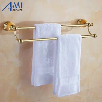 62 Jade Series Golden Polish Copper With Jade Double Towel Bar Continental Bathroom Accessories Towel Rack Towel Shelf 50CM
62 Jade Series Golden Polish Copper With Jade Double Towel Bar Continental Bathroom Accessories Towel Rack Towel Shelf 50CM