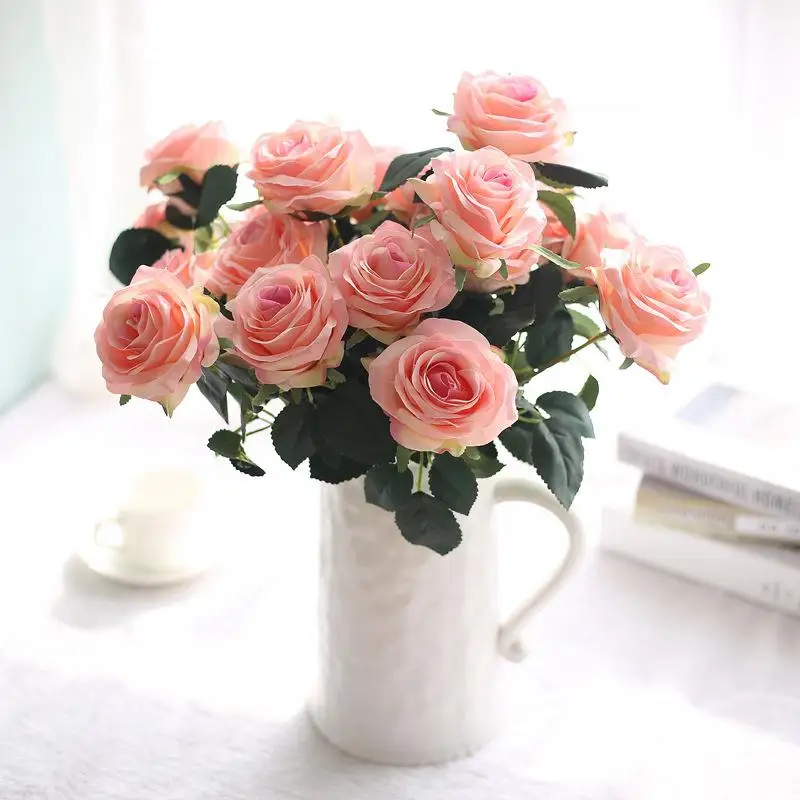 10 head Silk Rose artificial flowers 2018 New Rose Fake Flowers for wedding Party home Decoration Flower valentine's-day
10 head Silk Rose artificial flowers 2018 New Rose Fake Flowers for wedding Party home Decoration Flower valentine's-day