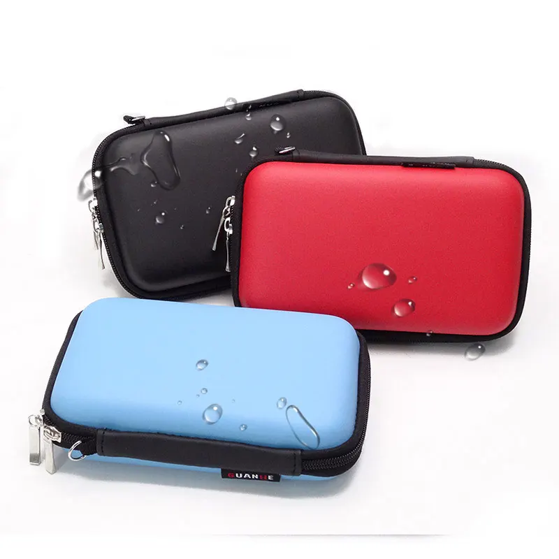 

Hot New Waterproof Leather Hard Drive Enclosures Bag Case Cover Compartments for 2.5" HDD Hard Disk Mobile Power Bank Case Box