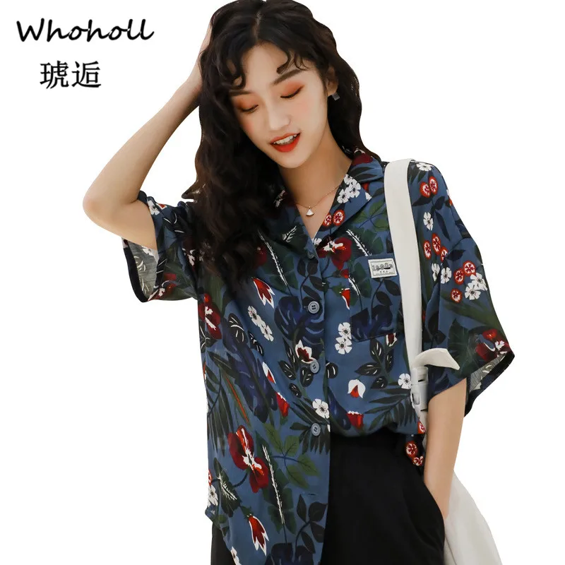 Chiffon Blouse Short Sleeve Sexy Flower Print Blouse Turn Down Collar Lady Outdoor Shirt Tunic Casual Loose Tops Pls Size Blusas
Chiffon Blouse Short Sleeve Sexy Flower Print Blouse Turn Down Collar Lady Outdoor Shirt Tunic Casual Loose Tops Pls Size Blusas