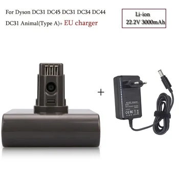 22.2V 3000mAh Li-ion Vacuum Battery for Dyson DC31, DC45 DC35, DC34, DC31 Animal, DC35 Animal, 917083-01 Batteries+EU Charger
22.2V 3000mAh Li-ion Vacuum Battery for Dyson DC31, DC45 DC35, DC34, DC31 Animal, DC35 Animal, 917083-01 Batteries+EU Charger