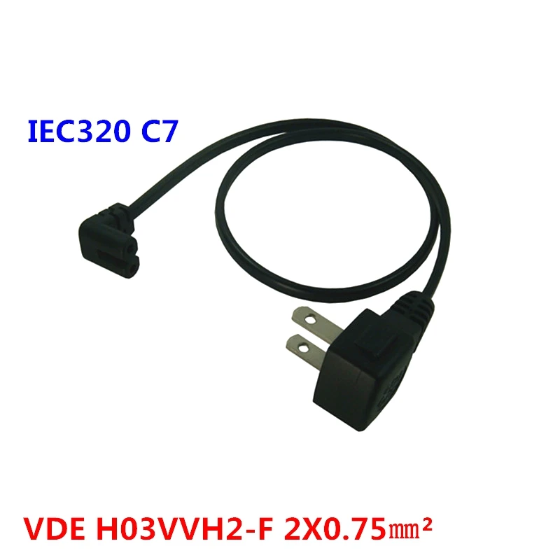 Double Elbow Angled Japan JP 2 Pin Plug to IEC 320 C7 female Short Cord Digital Portable Conversion Power Cable 50cm 0.5M
Double Elbow Angled Japan JP 2 Pin Plug to IEC 320 C7 female Short Cord Digital Portable Conversion Power Cable 50cm 0.5M