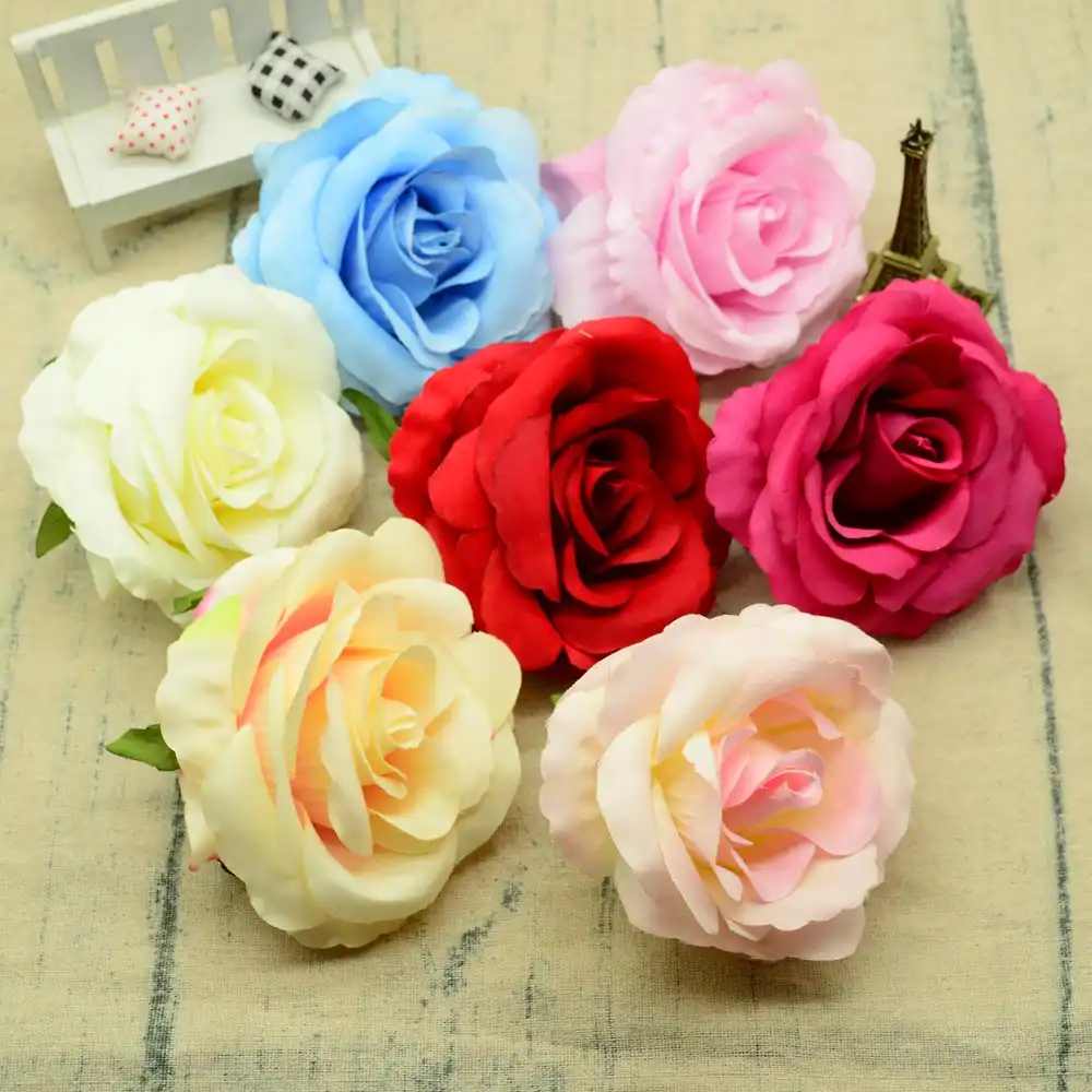 10cm Silk Roses Wedding Home Decoration Accessories Flowers For