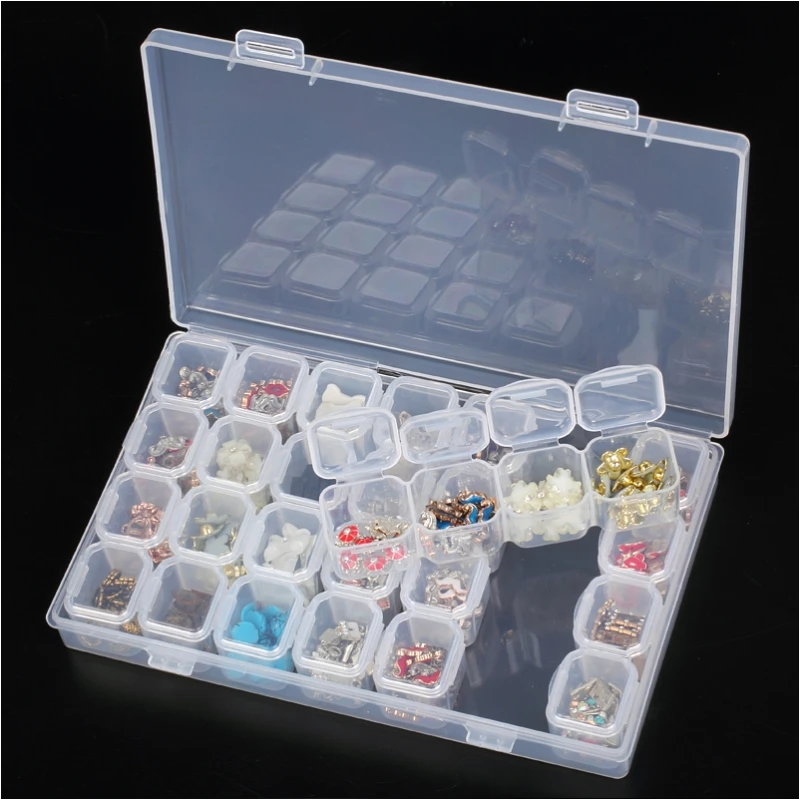 28 grid Dismountable Diamond painting box Embroidery Accessories box Cross Stitch Cases jewelry Organizer Home finishing Storage
28 grid Dismountable Diamond painting box Embroidery Accessories box Cross Stitch Cases jewelry Organizer Home finishing Storage
