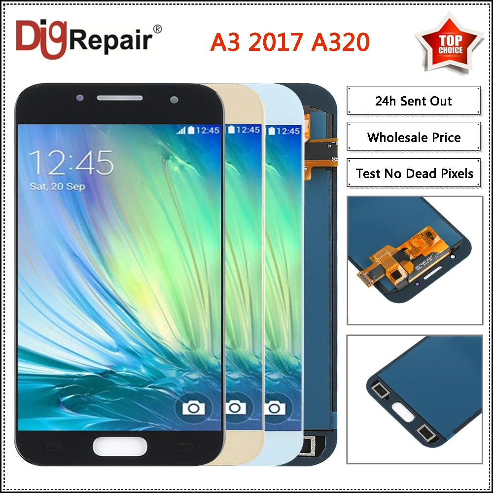 A320 LCD For Samsung Galaxy A3 2017 Screen A320 A320F LCD Display Touch Screen Digitizer Assembly For Samsung A3 2017 Display
A320 LCD For Samsung Galaxy A3 2017 Screen A320 A320F LCD Display Touch Screen Digitizer Assembly For Samsung A3 2017 Display